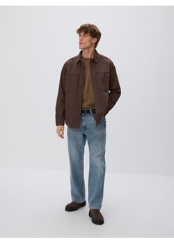 Reserved - Bawełniana koszula regular fit - dark grey jeans ze sklepu Reserved w kategorii Koszule męskie - zdjęcie 187395995