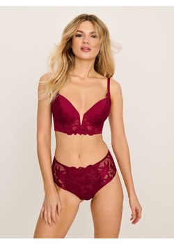 Sinsay - Biustonosz push-up z koronką - bordowy ze sklepu Sinsay w kategorii Biustonosze - zdjęcie 187396739