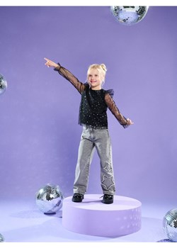 Sinsay - Elegancka bluzka z połyskującymi aplikacjami - czarny ze sklepu Sinsay w kategorii Bluzki dziewczęce - zdjęcie 187396795