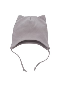 Czapka niemowlęca bawełniana wiązana szara Pinokio Hello ze sklepu lenaodniemowlakadoszkolniaka.pl w kategorii Czapki dziecięce - zdjęcie 187397896