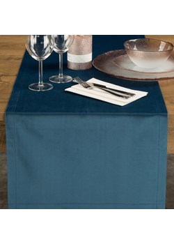 OBRUS VELVET 40 X 140 CM GRANATOWY ze sklepu lenaodniemowlakadoszkolniaka.pl w kategorii Obrusy i bieżniki - zdjęcie 187401946