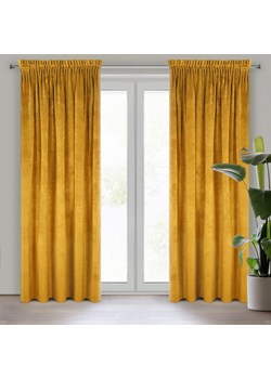 ZASŁONA GOTOWA VILLA NA TAŚMIE 140 X 270 CM MUSZTARDOWY ze sklepu lenaodniemowlakadoszkolniaka.pl w kategorii Zasłony - zdjęcie 187402155