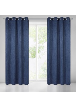 ZASŁONA GOTOWA ROSSIE 140 X 250 CM GRANATOWY ze sklepu lenaodniemowlakadoszkolniaka.pl w kategorii Zasłony - zdjęcie 187402618