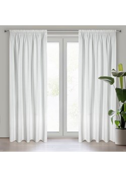 ZASŁONA GOTOWA MELANIE NA TAŚMIE 140 X 270 CM BIAŁY ze sklepu lenaodniemowlakadoszkolniaka.pl w kategorii Zasłony - zdjęcie 187403688