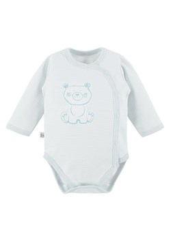Body z długim rękawem rozpinane niemowlęce dla chłopca Eevi Big Bear ze sklepu lenaodniemowlakadoszkolniaka.pl w kategorii Body niemowlęce - zdjęcie 187404278
