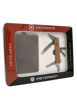 Zestaw prezentowy: skórzany portfel męski i scyzoryk — Peterson ze sklepu lenaodniemowlakadoszkolniaka.pl w kategorii Portfele męskie - zdjęcie 187404875