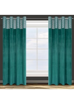 ZASŁONA GOTOWA D91 AGNES 140 X 250 CM TURKUSOWY ze sklepu lenaodniemowlakadoszkolniaka.pl w kategorii Zasłony - zdjęcie 187405668