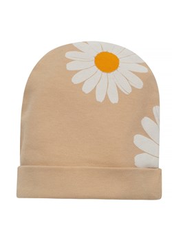 Czapka niemowlęca DAISY beż,stokrotki 68 ze sklepu lenaodniemowlakadoszkolniaka.pl w kategorii Czapki dziecięce - zdjęcie 187406319