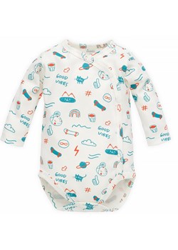 Body z długim rękawem rozpinane chłopięce ecru Orange Filip Pinokio ze sklepu lenaodniemowlakadoszkolniaka.pl w kategorii Body niemowlęce - zdjęcie 187408196