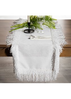 OBRUS JASPER 40 X 140 CM BIAŁY ze sklepu lenaodniemowlakadoszkolniaka.pl w kategorii Obrusy i bieżniki - zdjęcie 187410807