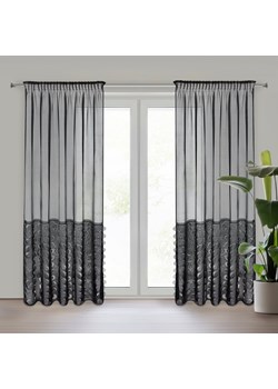 FIRANA GOTOWA DEBORA NA TAŚMIE 140 X 270 CM CZARNY ze sklepu lenaodniemowlakadoszkolniaka.pl w kategorii Firany - zdjęcie 187413208