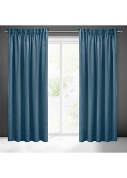 ZASŁONA GOTOWA SIBEL NA TAŚMIE 140 X 270 CM NIEBIESKI ze sklepu lenaodniemowlakadoszkolniaka.pl w kategorii Zasłony - zdjęcie 187413605