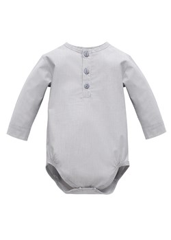 Body polo z długim rękawem szare dla chłopca niemowlęce Charlie Pinokio ze sklepu lenaodniemowlakadoszkolniaka.pl w kategorii Body niemowlęce - zdjęcie 187420886
