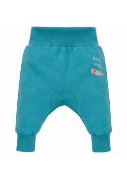 Spodnie bawełniane dla chłopca turkus Orange Filip Pinokio ze sklepu lenaodniemowlakadoszkolniaka.pl w kategorii Spodnie i półśpiochy - zdjęcie 187427397