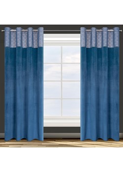 ZASŁONA GOTOWA D91 AGNES 140 X 250 CM GRANATOWY ze sklepu lenaodniemowlakadoszkolniaka.pl w kategorii Zasłony - zdjęcie 187429528