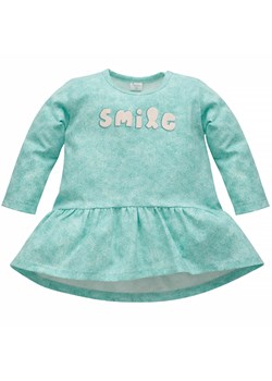 Tunika z długim rękawem dla dziewczynki miętowa Pinokio Lilian ze sklepu lenaodniemowlakadoszkolniaka.pl w kategorii Sukienki niemowlęce - zdjęcie 187431429