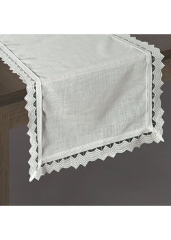 OBRUS DEKORACYJNY 35 X 180 CM BIAŁY ze sklepu lenaodniemowlakadoszkolniaka.pl w kategorii Obrusy i bieżniki - zdjęcie 187431686