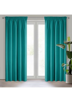 ZASŁONA GOTOWA RITA NA TAŚMIE 140 X 270 CM TURKUSOWY ze sklepu lenaodniemowlakadoszkolniaka.pl w kategorii Zasłony - zdjęcie 187437427