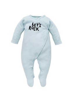 Pajac niemowlęcy niebieski wyprawka Pinokio Lets rock ze sklepu lenaodniemowlakadoszkolniaka.pl w kategorii Pajacyki - zdjęcie 187438645