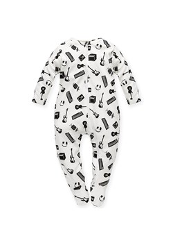 Pajac niemowlęcy ecru wyprawka Pinokio Lets rock ze sklepu lenaodniemowlakadoszkolniaka.pl w kategorii Pajacyki - zdjęcie 187443599