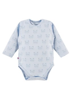 Body niemowlęce z długim rękawem dla chłopca niebieskie Eevi Big Bear ze sklepu lenaodniemowlakadoszkolniaka.pl w kategorii Body niemowlęce - zdjęcie 187443746