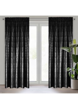 ZASŁONA GOTOWA D91 CYPR NA TAŚMIE 140 X 270 CM CZARNY ze sklepu lenaodniemowlakadoszkolniaka.pl w kategorii Zasłony - zdjęcie 187445326