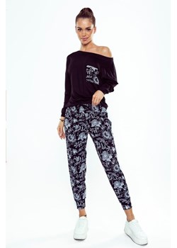 Piżama damska Sarina czarny/kwiaty ze sklepu lenaodniemowlakadoszkolniaka.pl w kategorii Piżamy damskie - zdjęcie 187445705