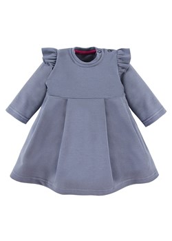 Sukienka z długim rękawem dla dziewczynki stalowa Eevi Ceremony ze sklepu lenaodniemowlakadoszkolniaka.pl w kategorii Sukienki niemowlęce - zdjęcie 187447437