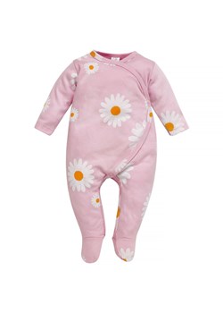 Pajacyk niemowlęcy Kopertowy DAISY różowy,stokrotki 56 ze sklepu lenaodniemowlakadoszkolniaka.pl w kategorii Pajacyki - zdjęcie 187450019