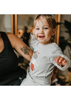 Body z długim rękawem niemowlęce szare Mellow Ewa Klucze ze sklepu lenaodniemowlakadoszkolniaka.pl w kategorii Body niemowlęce - zdjęcie 187456509