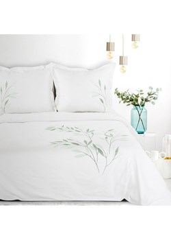 KOMPLET POŚCIELI SATYNOWEJ HAFT 220 X 200 CM BIAŁY ze sklepu lenaodniemowlakadoszkolniaka.pl w kategorii Pościele - zdjęcie 187458535
