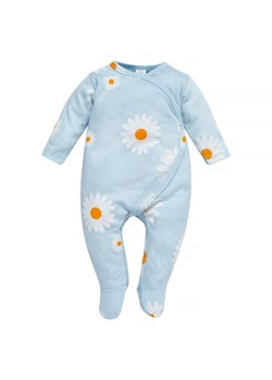 Pajacyk niemowlęcy DAISY niebieski,stokrotki 62 ze sklepu lenaodniemowlakadoszkolniaka.pl w kategorii Pajacyki - zdjęcie 187459528
