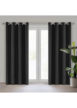 ZASŁONA GOTOWA NERISA 140 X 250 CM CZARNY ze sklepu lenaodniemowlakadoszkolniaka.pl w kategorii Zasłony - zdjęcie 187460057