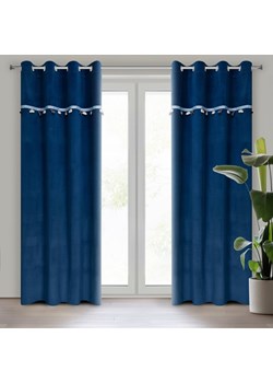 ZASŁONA GOTOWA CAR 1 140 X 250 CM GRANATOWY ze sklepu lenaodniemowlakadoszkolniaka.pl w kategorii Zasłony - zdjęcie 187461446