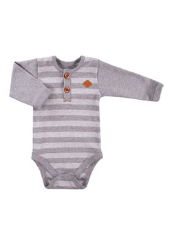 BODY niemowlęce wyprawka TRIP DŁ DZ PASKI SZARY Ewa Klucze ze sklepu lenaodniemowlakadoszkolniaka.pl w kategorii Odzież dla niemowląt - zdjęcie 187464186