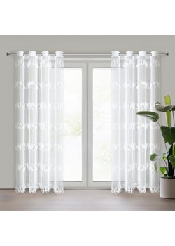 ZASŁONA GOTOWA SOTERA 140 X 250 CM BIAŁY ze sklepu lenaodniemowlakadoszkolniaka.pl w kategorii Zasłony - zdjęcie 187465915