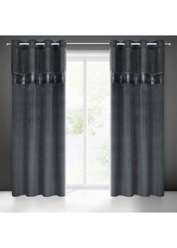 ZASŁONA GOTOWA JASMIN 140 X 250 CM CZARNY ze sklepu lenaodniemowlakadoszkolniaka.pl w kategorii Zasłony - zdjęcie 187468528