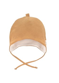 Czapka wiązana niemowlęca żółta Pinokio Tres Bien ze sklepu lenaodniemowlakadoszkolniaka.pl w kategorii Czapki dziecięce - zdjęcie 187468586