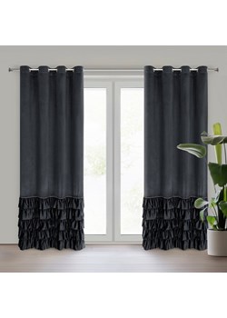 ZASŁONA GOTOWA CARLI 140 X 250 CM CZARNY ze sklepu lenaodniemowlakadoszkolniaka.pl w kategorii Zasłony - zdjęcie 187468647