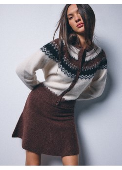 Mohito - Kardigan z wełną - kremowy ze sklepu Mohito w kategorii Swetry damskie - zdjęcie 187470308