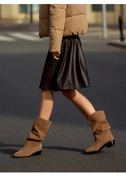 Mohito - Brązowa spódnica midi - brązowy ze sklepu Mohito w kategorii Spódnice - zdjęcie 187470327