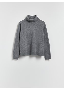 Reserved - Wełniany sweter z golfem - szary ze sklepu Reserved w kategorii Swetry damskie - zdjęcie 187470426