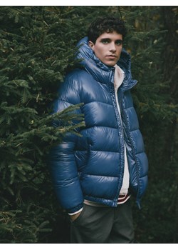Reserved - Pikowana kurtka z kapturem - niebieski ze sklepu Reserved w kategorii Kurtki męskie - zdjęcie 187470446