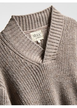 Reserved - Sweter z wełną - beżowy ze sklepu Reserved w kategorii Swetry męskie - zdjęcie 187470457