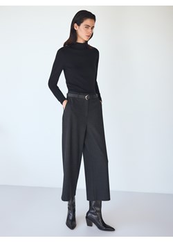 Reserved - Spodnie culotte z paskiem - czarny ze sklepu Reserved w kategorii Spodnie damskie - zdjęcie 187470569