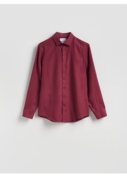 Reserved - Koszula slim z bawełny egipskiej - bordowy ze sklepu Reserved w kategorii Koszule męskie - zdjęcie 187470597
