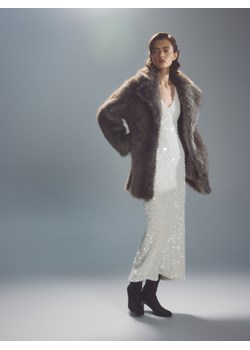 Reserved - Sztuczne futro - beżowy ze sklepu Reserved w kategorii Futra damskie - zdjęcie 187470626