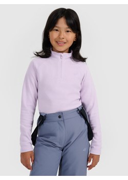 Dziewczęca bielizna polarowa (góra) 4F 4FJRAW25UFLEF070 - fioletowa ze sklepu Sportstylestory.com w kategorii Bielizna termoaktywna - zdjęcie 187471029
