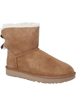 UGG Śniegowce Mini bailey bow II | shearling | zamsz ze sklepu Gomez Fashion Store w kategorii Śniegowce damskie - zdjęcie 187471117