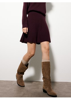Mohito - Skórzane kozaki - beżowy ze sklepu Mohito w kategorii Kozaki damskie - zdjęcie 187472275